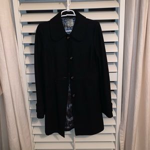 Tulle Pea Coat Black